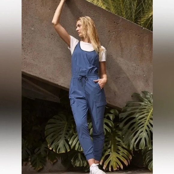 Athleta Unbound Jumpsuit, Iron Blue SIZE Small - Picture 1 of 15
